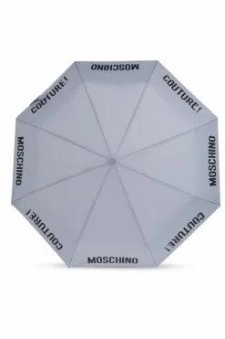 Moschino SZARY Parasol z logo