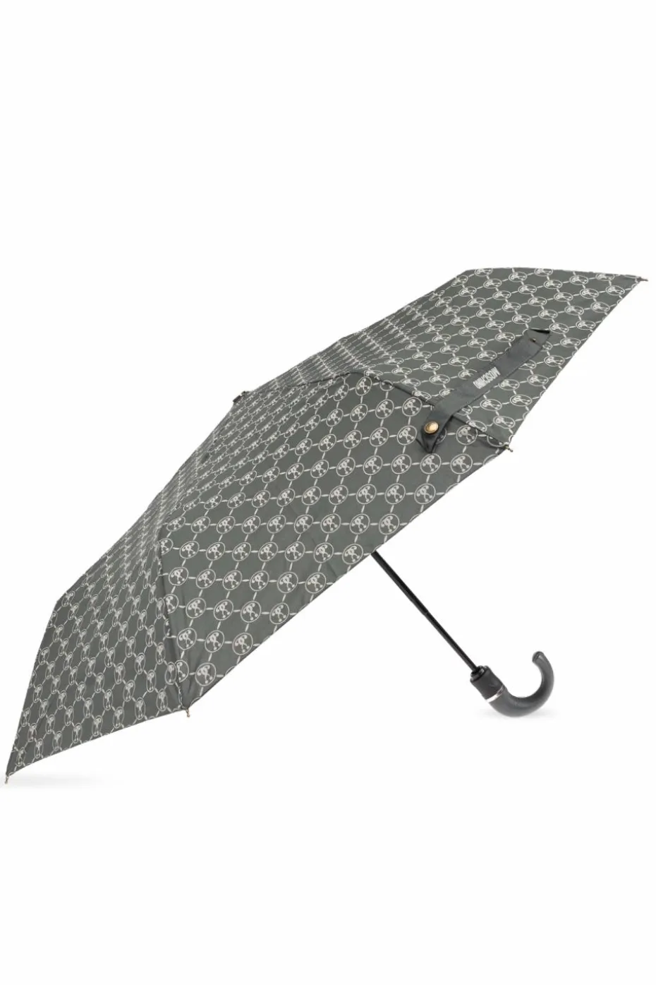 Moschino SZARY Składany parasol z logo