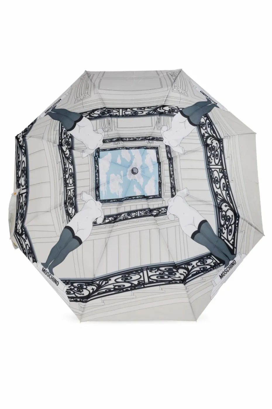 Moschino SZARY Składany parasol
