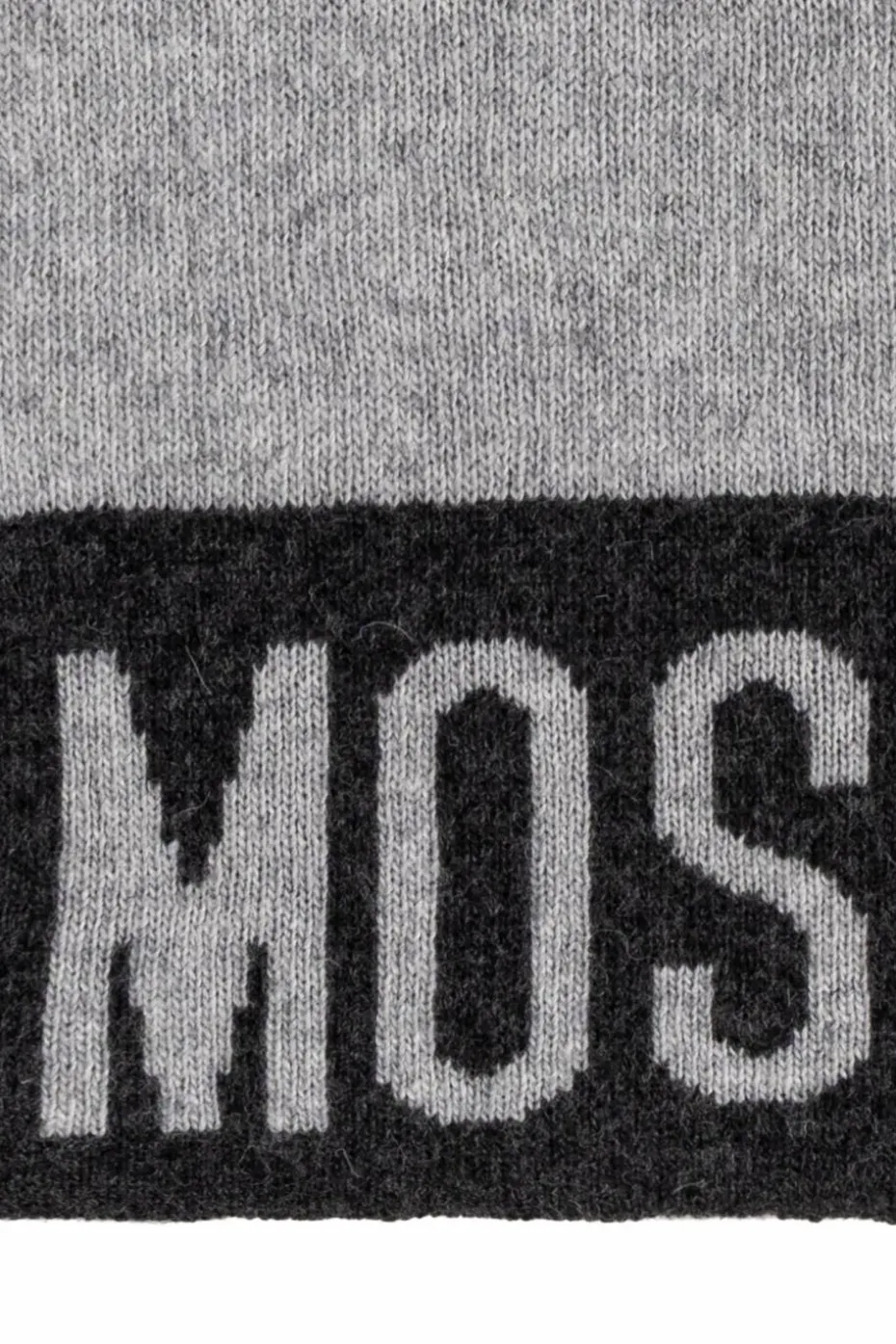 Moschino SZARY Szal z logo