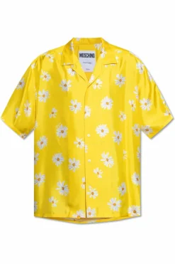 Moschino ŻÓŁTY Jedwabna sukienka