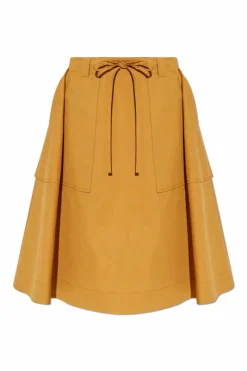 Moschino ŻÓŁTY Rozkloszowana spódnica