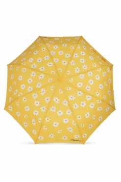 Moschino ŻÓŁTY Składany parasol z logo