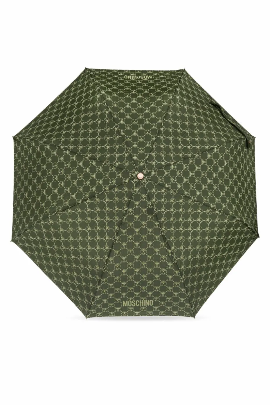 Moschino ZIELONY Składany parasol z logo
