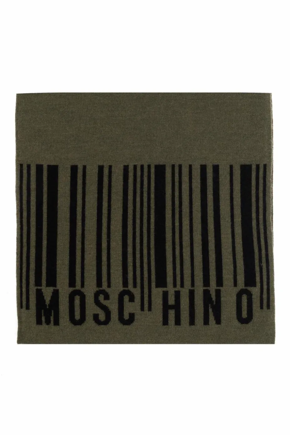 Moschino ZIELONY Szal z logo
