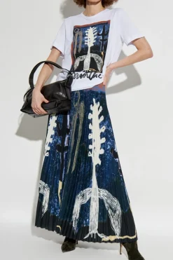 Munthe BIAŁY T-shirt `Lack`