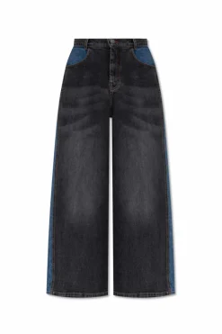 Munthe CZARNY Jeansy z logo