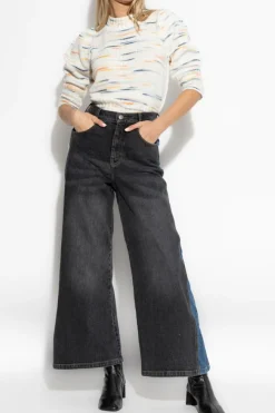 Munthe CZARNY Jeansy z logo