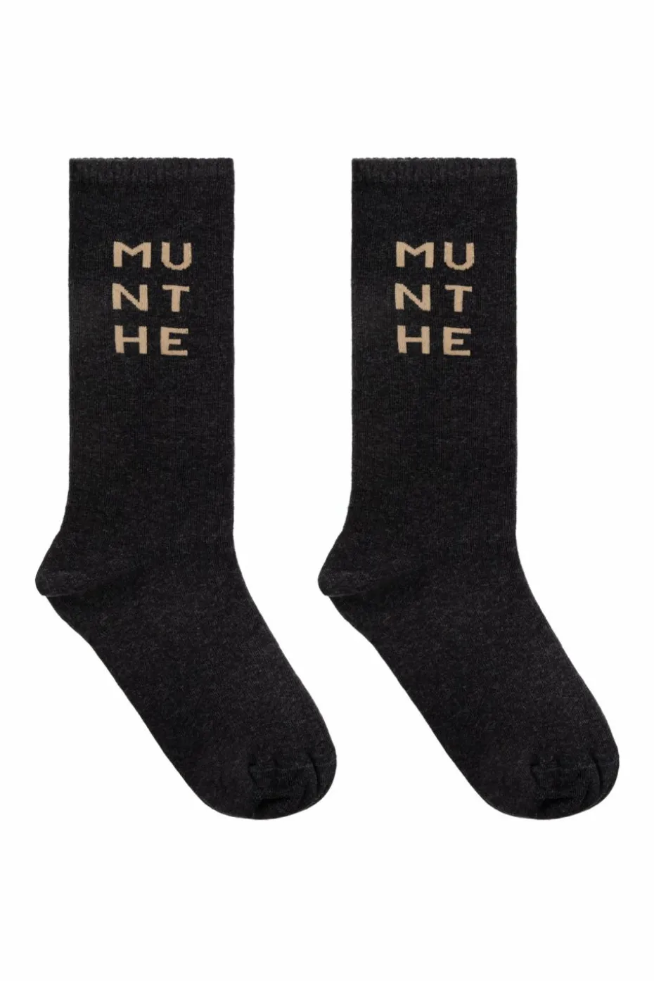 Munthe CZARNY Skarpety z logo
