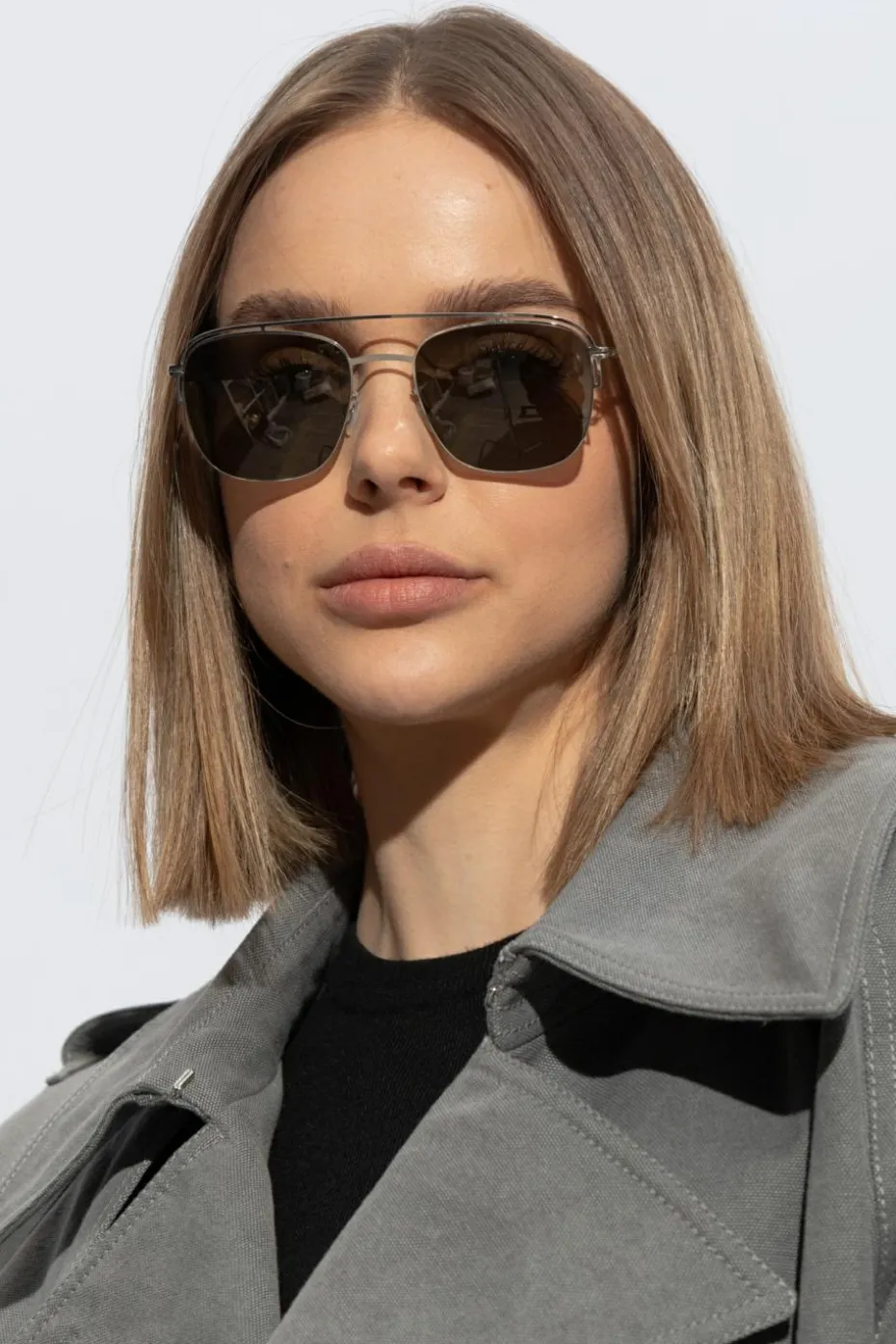 Mykita SREBRNY Okulary przeciwsłoneczne `Nor`