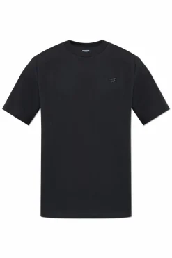 New Balance CZARNY T-shirtz logo