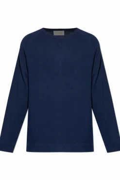Officine Generale GRANATOWY Kaszmirowy sweter ’Nate’