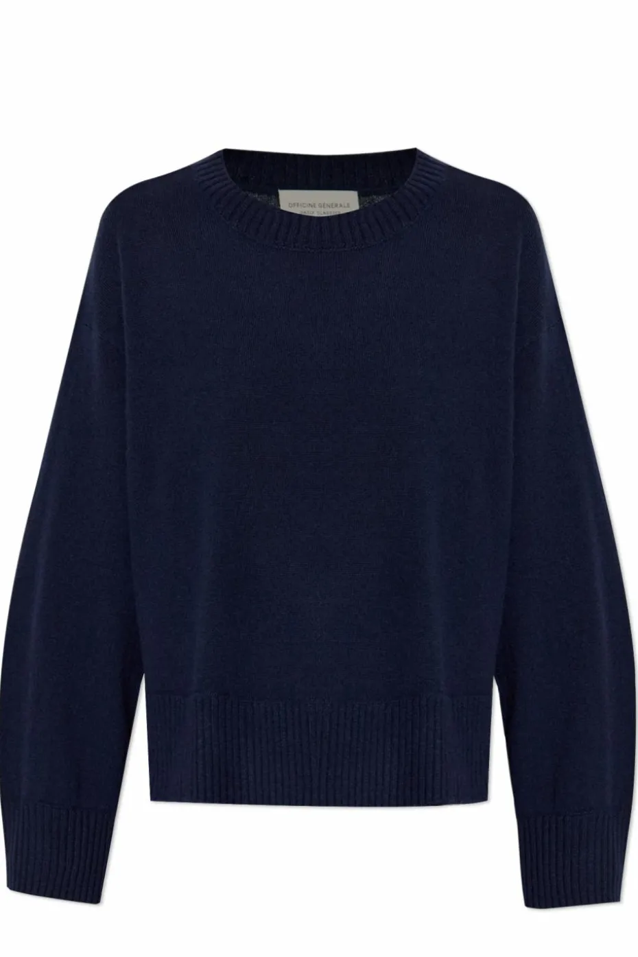 Officine Generale GRANATOWY Kaszmirowy sweter ‘Nicky’