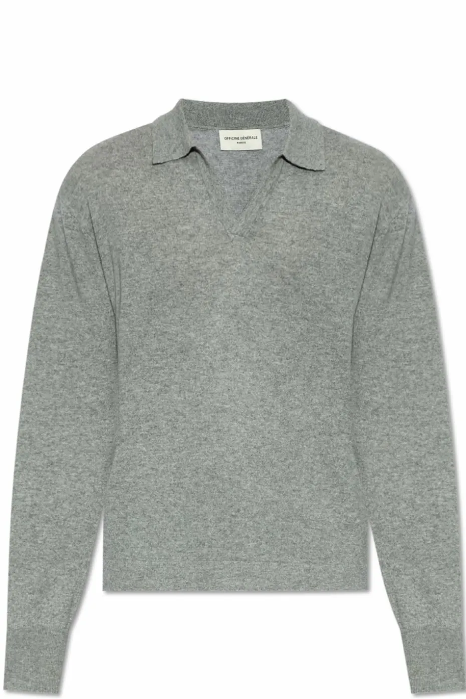 Officine Generale SZARY Kaszmirowy sweter
