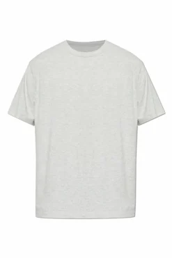 Officine Generale SZARY T-shirt z bawełny organicznej