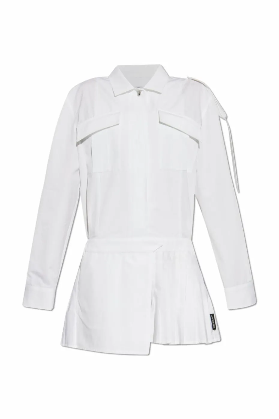 Off-White BIAŁY Koszulowa sukienka