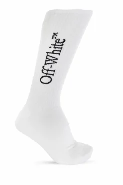 Off-White BIAŁY Skarpety z logo