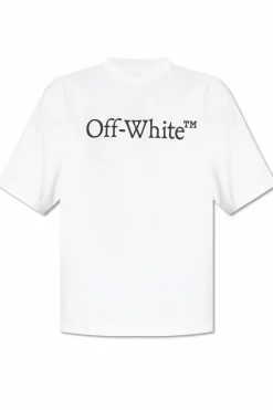 Off-White BIAŁY T-shirt z logo