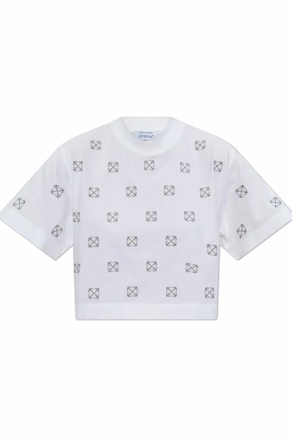 Off-White BIAŁY T-shirt z logo