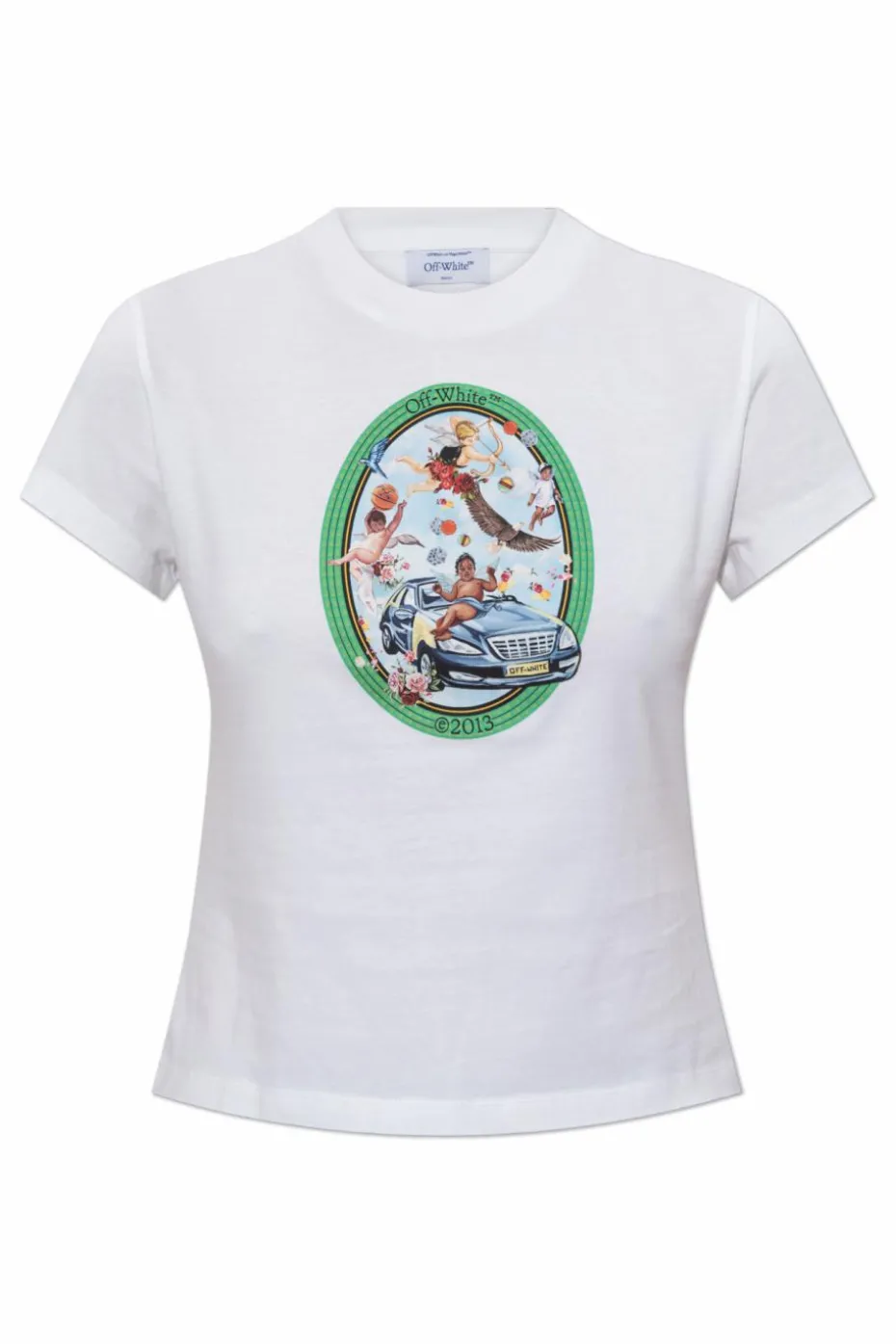 Off-White BIAŁY T-shirt z logo