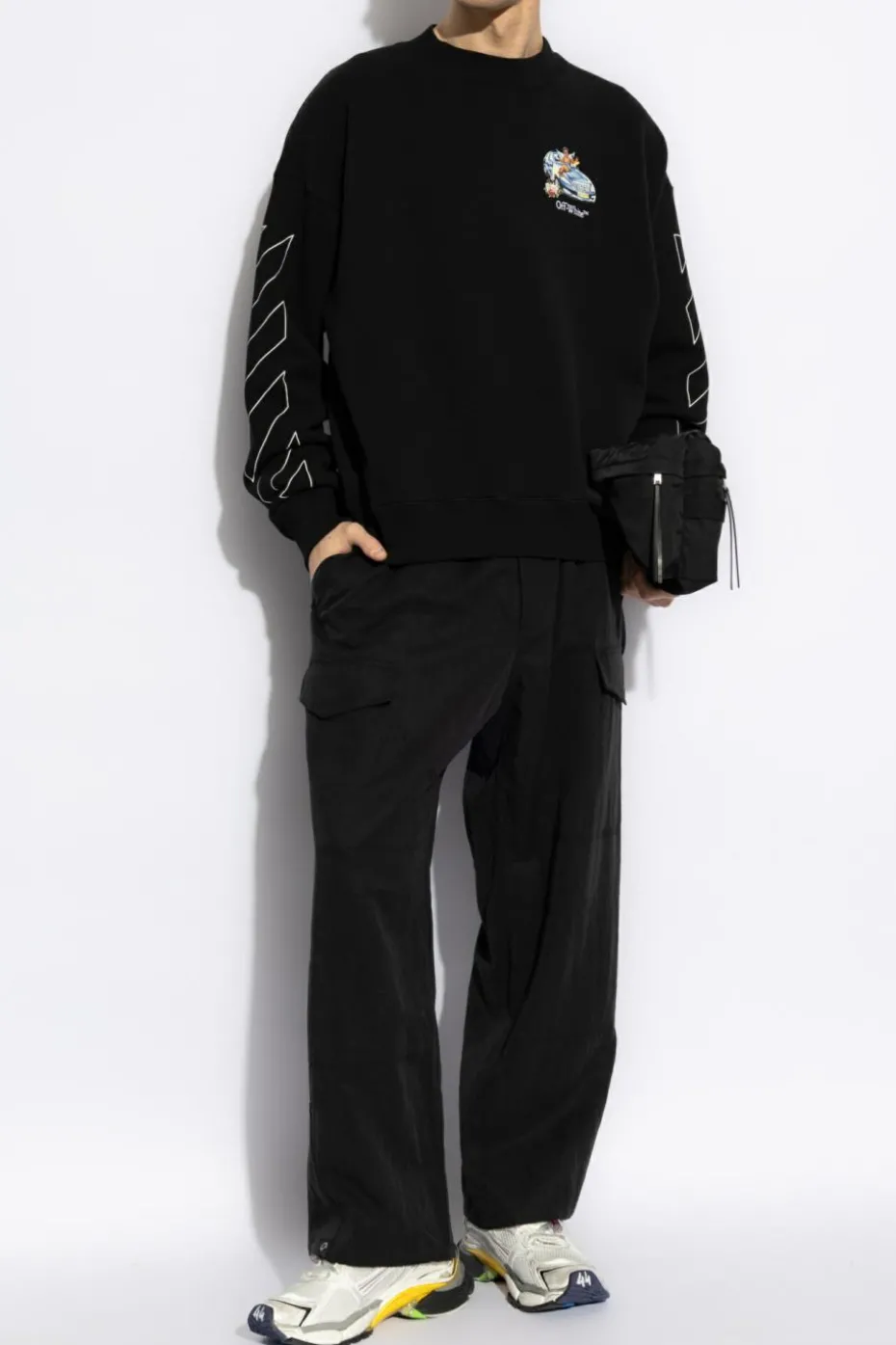 Off-White CZARNY Bluza z logo