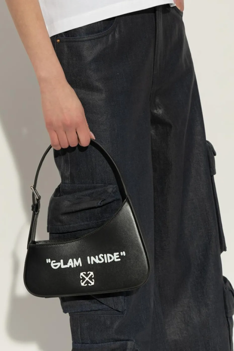 Off-White CZARNY Torba na ramię `Jitney`