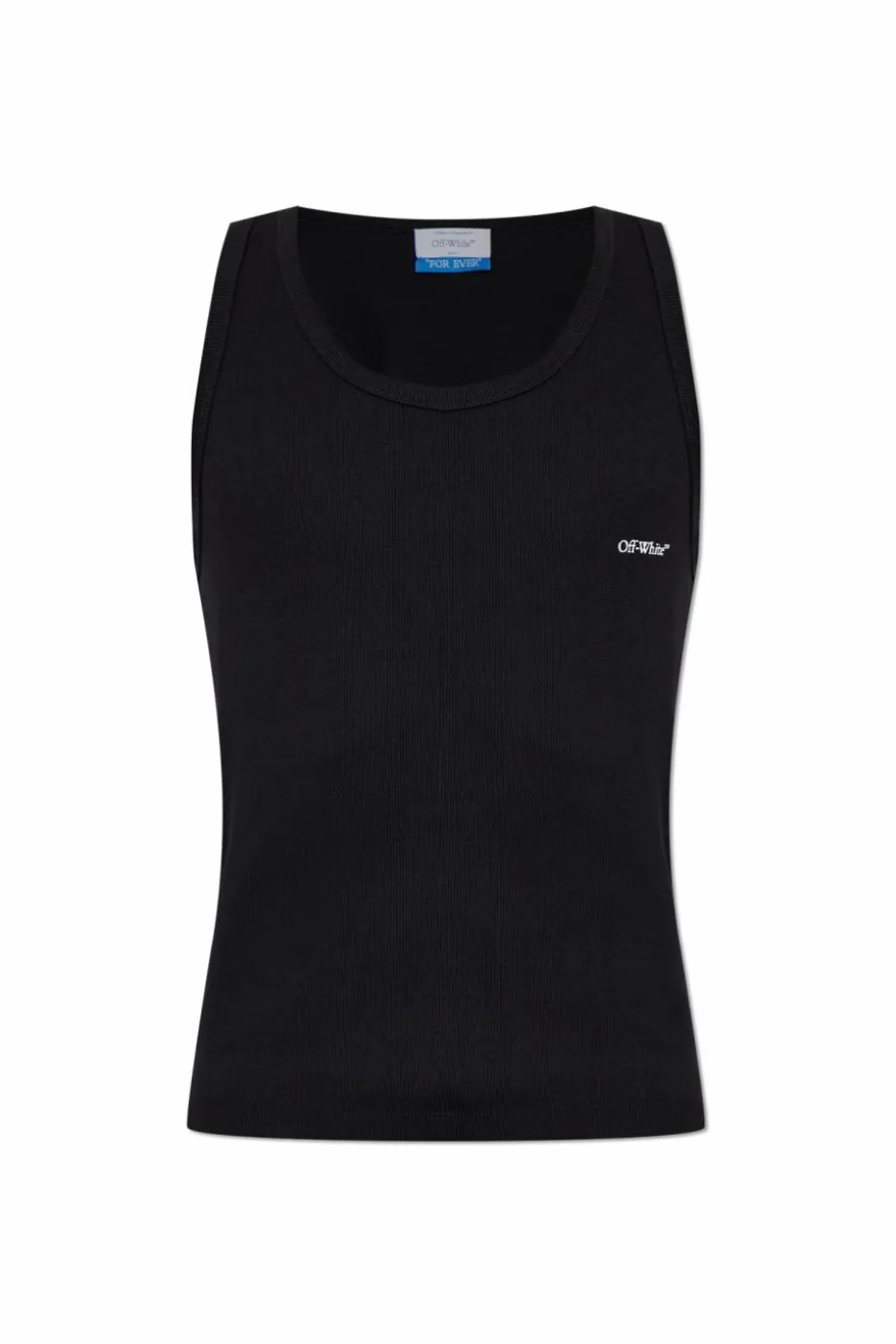 Off-White CZARNY T-shirt bez rękawów