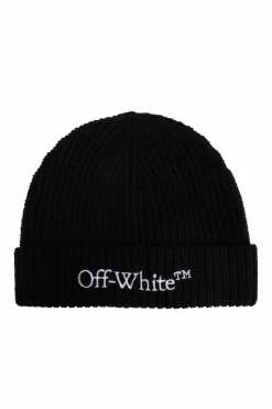 Off-White CZARNY Wełniana czapka