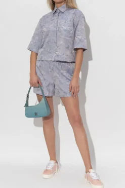 Off-White FIOLETOWY Koszula z kieszenią
