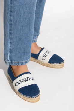 Off-White GRANATOWY Espadryle `Bookish`