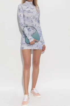 Off-White jasnoniebieski Sukienka z logo