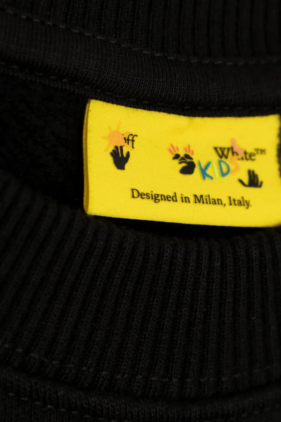 Off-White Kids CZARNY Bluza z nadrukowanym logo