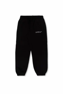 Off-White Kids CZARNY Spodnie dresowe z logo