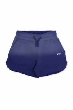 Off-White Kids FIOLETOWY Bawełniane szorty z logo