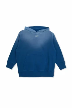 Off-White Kids NIEBIESKI Bluza z kapturem