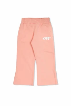 Off-White Kids RÓŻOWY Spodnie dresowe z nadrukowanym logo