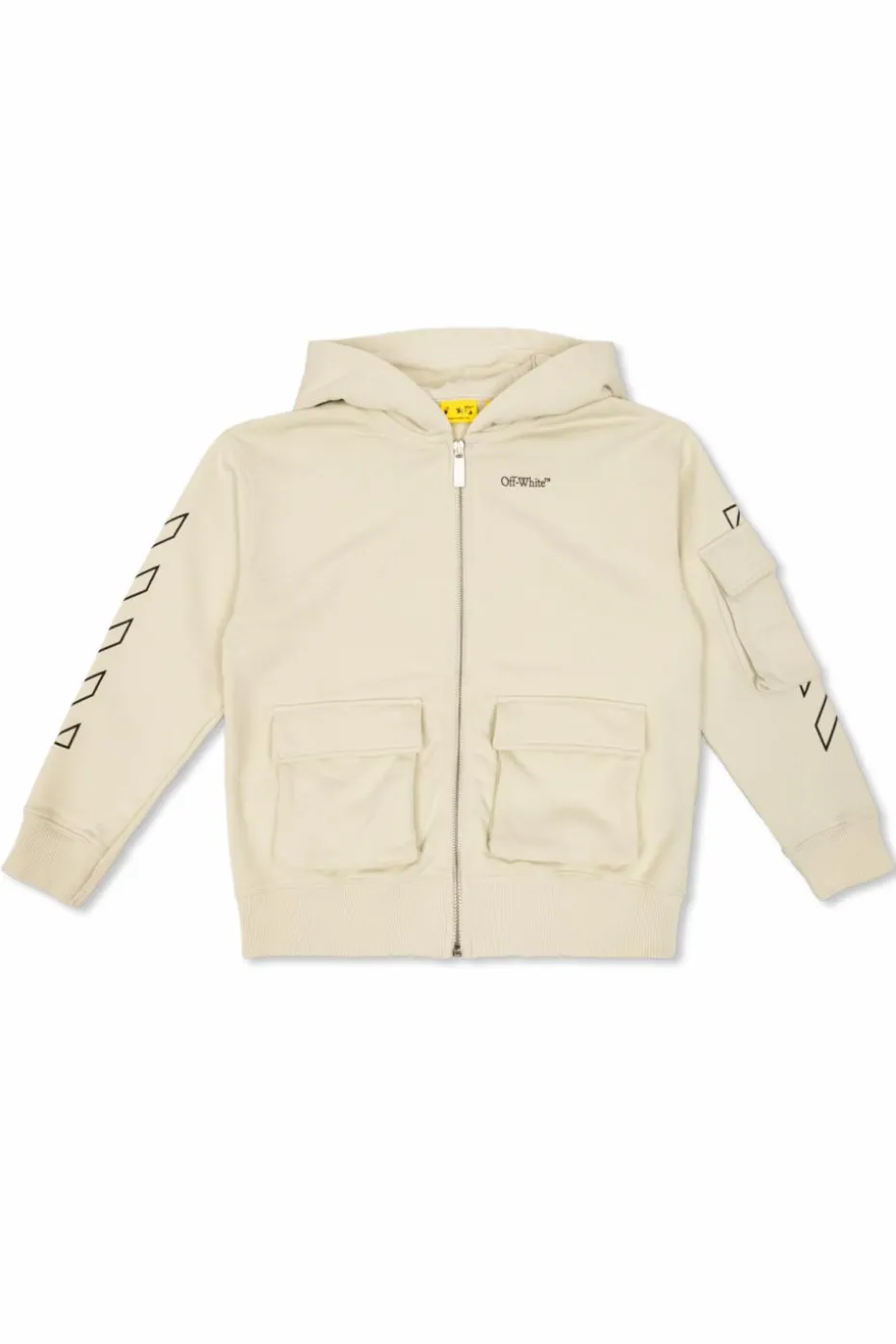 Off-White Kids SZARY Bluza z kapturem