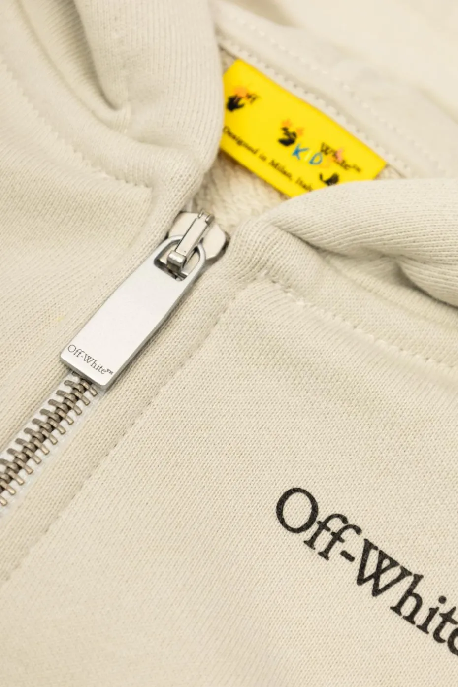 Off-White Kids SZARY Bluza z kapturem