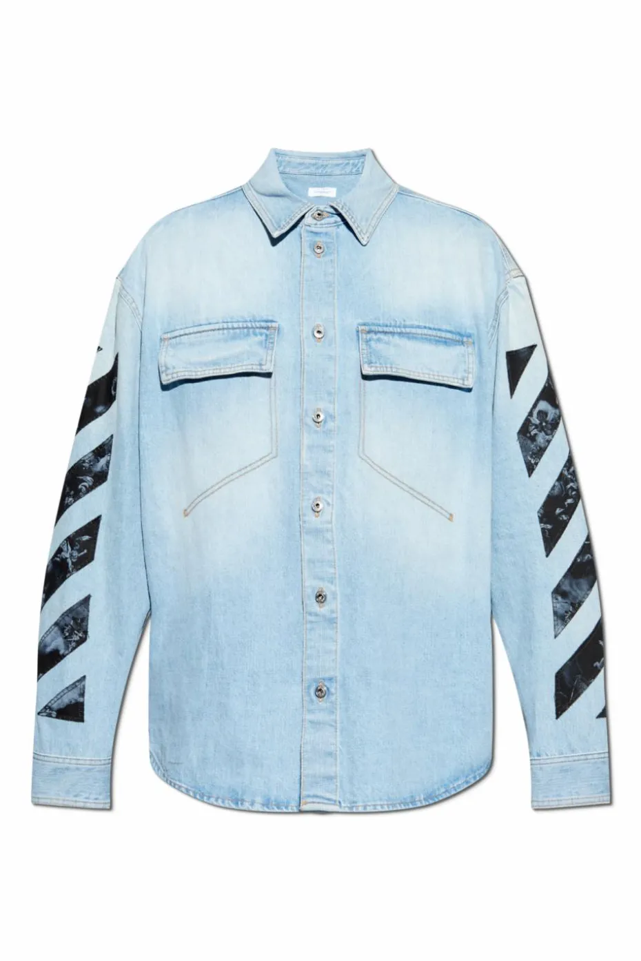 Off-White NIEBIESKI Koszula jeansowa