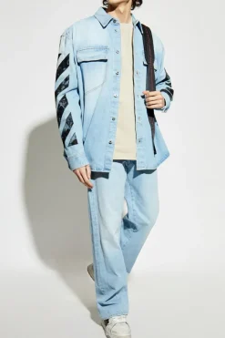 Off-White NIEBIESKI Koszula jeansowa