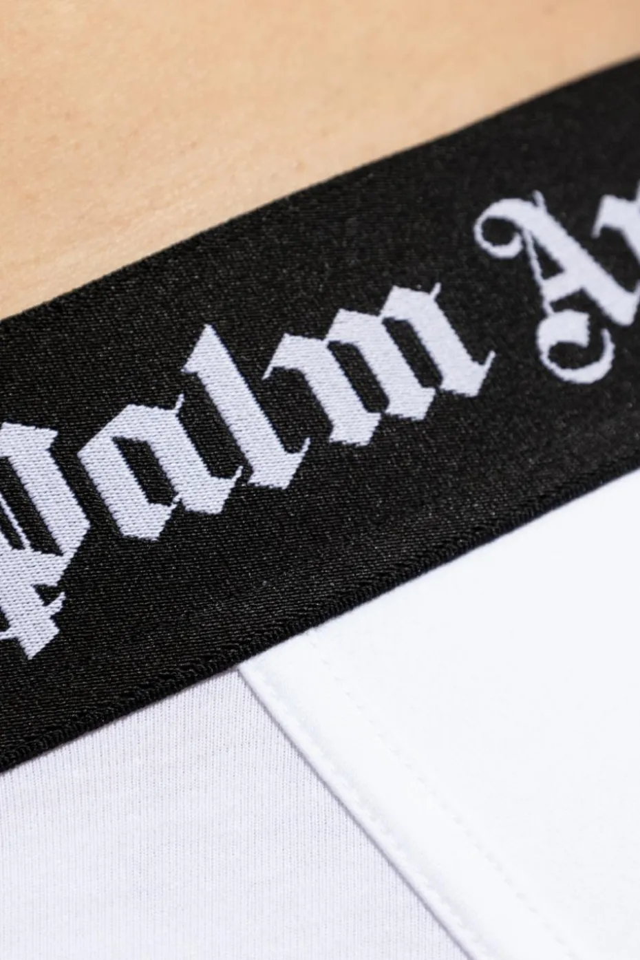 Palm Angels BIAŁY Dwupak bokserek z logo