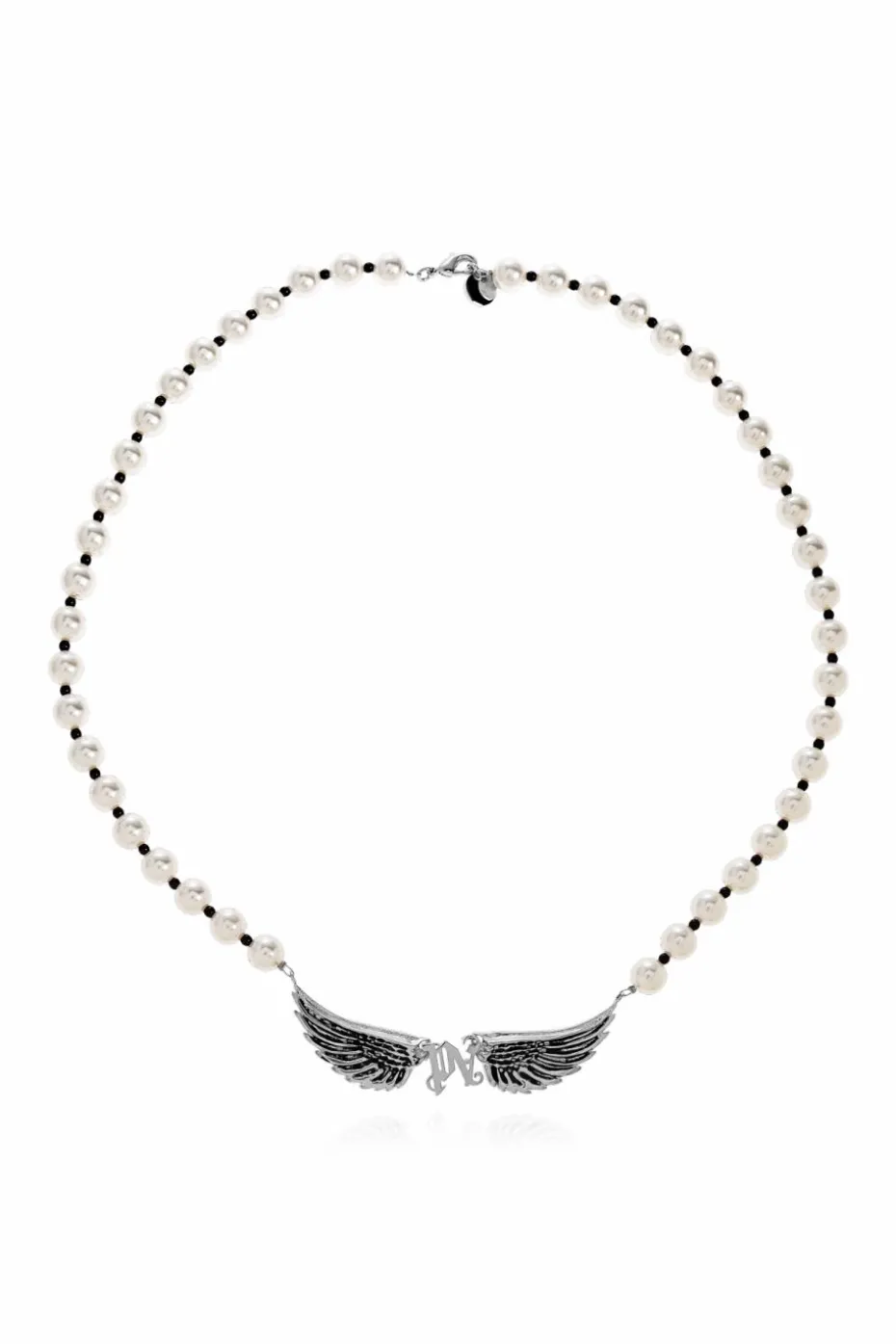 Palm Angels BIAŁY Naszyjnik z zawieszką