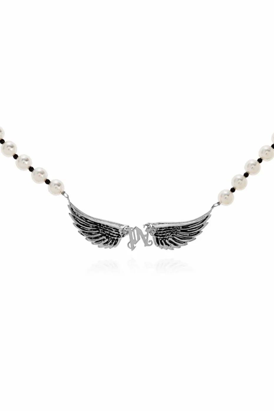 Palm Angels BIAŁY Naszyjnik z zawieszką