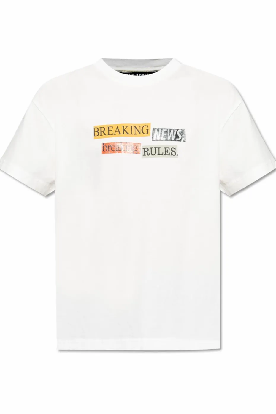 Palm Angels BIAŁY T-shirt z kolorowym nadrukiem