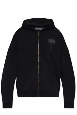Palm Angels CZARNY Bluza z kapturem