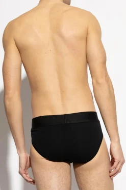 Palm Angels CZARNY Dwupak slipów z logo