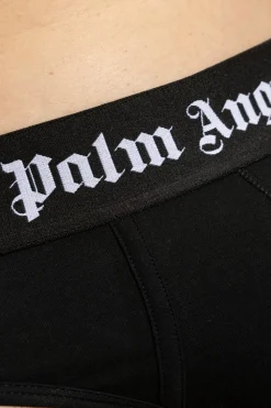 Palm Angels CZARNY Dwupak slipów z logo