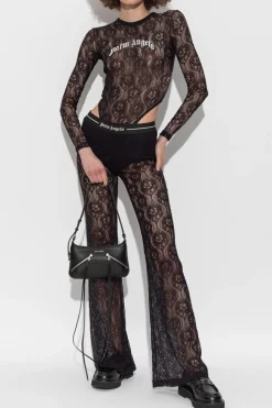 Palm Angels CZARNY Koronkowe body