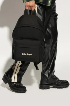 Palm Angels CZARNY Plecak z logo ‘Cordura’