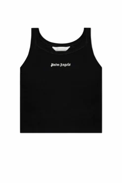 Palm Angels CZARNY Top na ramiączkach